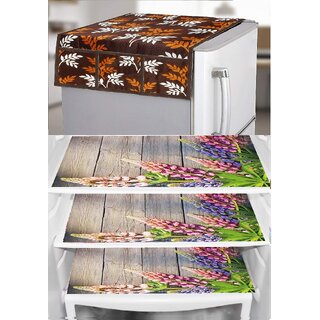 REVEXO Polyester Floral Pattern Fridge Covers - Home Improvement | Buy online on ZillyBuy