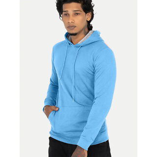 Mens Solid Cream Hoodies