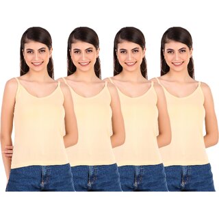 Latest Kids Mrd Designer Hub Solid Beige Cotton Camisole (Pack of 4) 2026 at ShopCircuit | ONDC