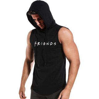 HIT SQUARE Polyster Gym/Sports Hood Cotton Blend Tshirt For Men (Friends)