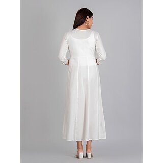 Luxurious Data - Not - Present Radhika Fashion White Viscose Solid Stitched Dress For Woman 2026