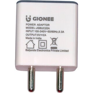 GIONEE JGBUC20A/GGUC20A 10 W 2 A Mobile Charger(White, Cable Included)_405clone.