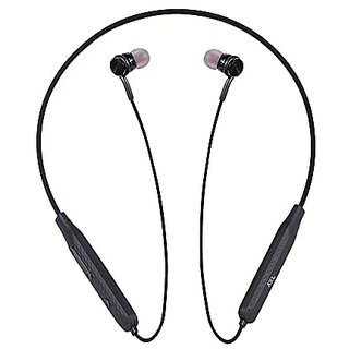 AXL ABN08 Bluetooth 5.0 in-Ear Wireless Neckband with Fast Charging Upto 14 Hours Playtime 10mm Extra Bass Drivers with HD Sound (Black)_506clone.