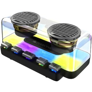 ZEBRONICS Music Bomb 20 15W Output, Portable Wireless Speaker, 36h Backup, TWS, Bluetooth 5.0, FM Radio, AUX, USB, mSD and Mechanical Switches_716clone.