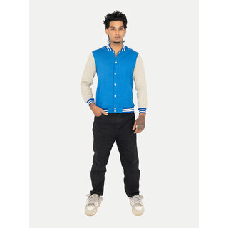 Men Sky Blue Ribbed Golf Jacket - Jackets & Coats | Buy online on ZillyBuy