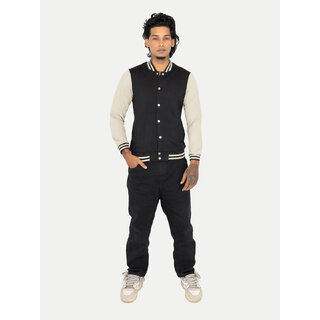 Men Black Ribbed Golf Jacket - Jackets & Coats | Buy online on ZillyBuy