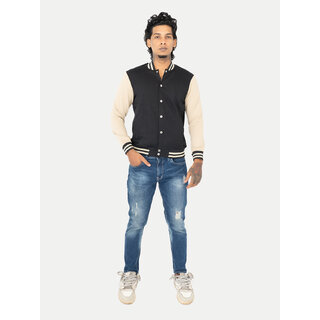 Men Black Ribbed Golf Jacket - Jackets & Coats | Buy online on ZillyBuy