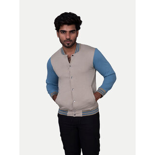 Men Beige Ribbed Golf Jacket - Jackets & Coats | Buy online on ZillyBuy