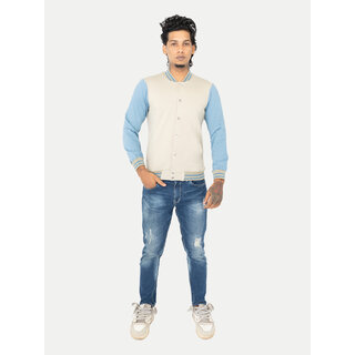 Men light blue Ribbed Golf Jacket - Jackets & Coats | Buy online on ZillyBuy