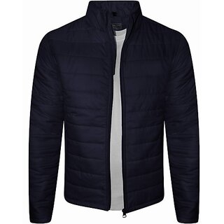 Fashlook Bomber Solid Full Sleeve Dark Blue Jacket for Mens - Jackets & Coats | Buy online on ZillyBuy