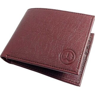 Fashlook Bi-fold Wallet Artificial Leather Brown Wallet with 11 Card Slots