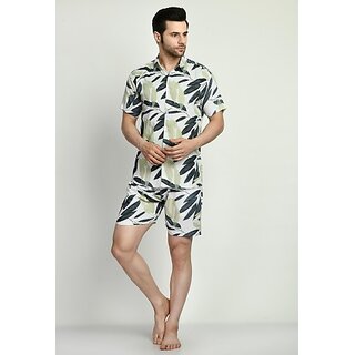 Fashlook Multicolor Printed cotton Night Sets For Mens