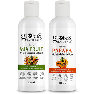 Body Lotion Combo (Mix Fruit + Papaya, Pack of 2) @ 119