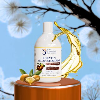 cocobee keratin argan shampoo pack of 1 strengthens nourishes adds shine for healthy soft hair