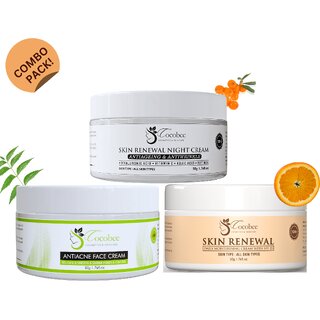 cocobee skin renewal night cream 50g antiance face cream 50g daily moisturising cream with spf 25 50g 150g 