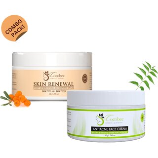 cocobee daily moisturizing cream with spf 25 50g anti acne face cream 50g combo 100g 