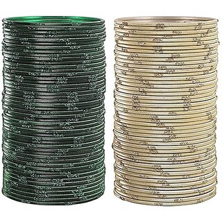 Omsar Jewelry Metal Bangle Set (Pack of 10) - Bangles & Bracelets | Buy online on ZillyBuy