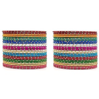 Omsar Jewelry Alloy Bangle Set (Pack of 36) - Bangles & Bracelets | Buy online on ZillyBuy
