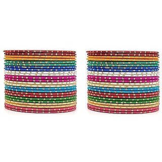 Omsar Jewelry Alloy Bangle Set (Pack of 36) - Bangles & Bracelets | Buy online on ZillyBuy