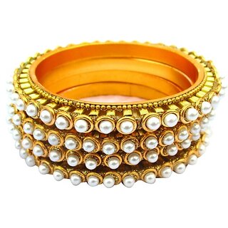Omsar Jewelry Alloy Gold-plated Kada (Pack of 4) - Bangles & Bracelets | Buy online on ZillyBuy