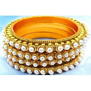 Omsar Jewelry Copper Gold-plated Kada (Pack of 4) - Bangles & Bracelets | Buy online on ZillyBuy