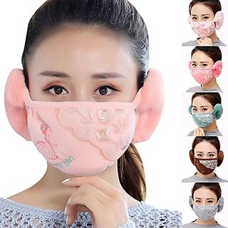 warm mask winter mouth muffleearmuffsear winter unisex winter for women 1 pc random color