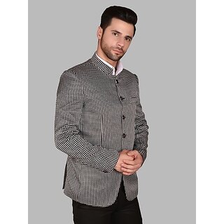 PrintCultr Men Printed Single Breasted Casual Blazer (Black) - Blazers & Waistcoats | Buy online on ZillyBuy