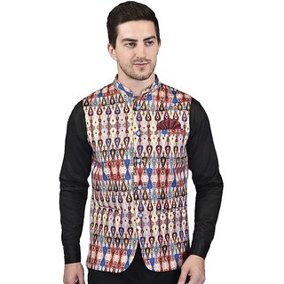 PrintCulture Men Solid Multicolor Cotton Blend Nehru Jacket - Jackets & Coats | Buy online on ZillyBuy