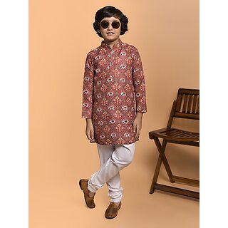 PrintCultr Boys Festive & Party Kurta and Pyjama Set (Maroon) - Kurtas & Kurta Sets | Buy online on ZillyBuy