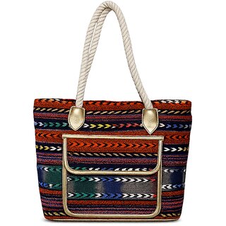 VARA Daily Drift Tote Bag with Long Tassel (Multicolour) - Handbags | Buy online on ZillyBuy