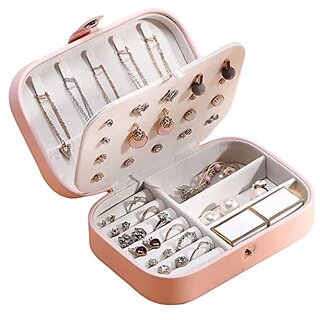 pu big jewellery box pu leather magnetic buckle portable storage box case with dividers container for rings earrings 