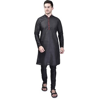 PrintCultr Men Kurta and Pyjama Set (Black) - Ethnic Wear | Buy online on ZillyBuy