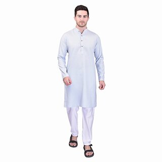 PrintCultr Men Kurta and Pyjama Set (Grey) - Ethnic Wear | Buy online on ZillyBuy
