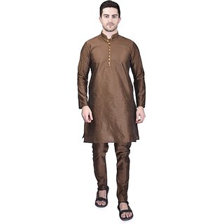 PrintCultr Men Kurta and Pyjama Set (Brown) - Ethnic Wear | Buy online on ZillyBuy