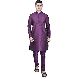PrintCultr Men Kurta and Pyjama Set (Purple) - Ethnic Wear | Buy online on ZillyBuy