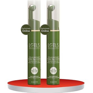 Lotus Botanicals Coffee And Multi-Peptide Under Eye Creme With Vitamin E ( Pack Of 2 ) ( 15Mlx2 ) (30 Ml) - Makeup - Eyes | Buy online on ZillyBuy