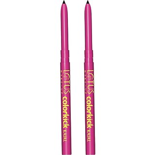 Lotus Make-Up Colorkick Kajal Black Pencil Stick Smudge Proof Water Proof (Black, 0.56 G) - Makeup - Eyes | Buy online on ZillyBuy