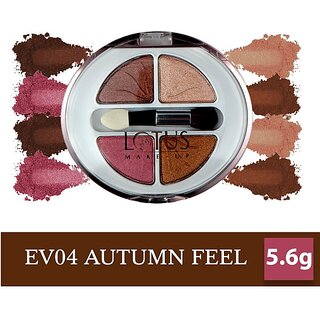 Lotus Make-Up Ecostay Velvet Eye Shadow Palette, Eye Color Powder Makeup 5.6 G (Autumn Feel) - Makeup - Eyes | Buy online on ZillyBuy
