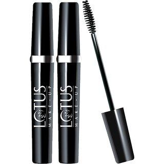 Lotus Make-Up Maxlash Volumnising Botanical Waterproof Mascara Black 4G(Pack Of 2) 8 G (Black) - Makeup - Eyes | Buy online on ZillyBuy