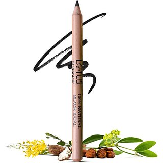 Lotus Organics+ Black KajalWith Jojoba Oil  Shea ButterBlack Matte Finish (Black, 1.14 G) - Makeup - Eyes | Buy online on ZillyBuy
