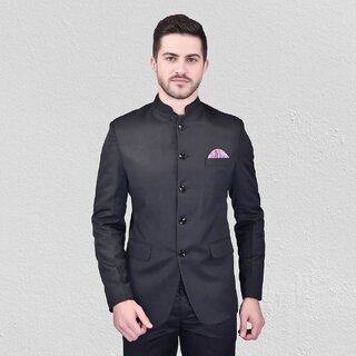 PrintCultr Men Solid Tuxedo Style Formal Blazer (Black) - Blazers & Waistcoats | Buy online on ZillyBuy