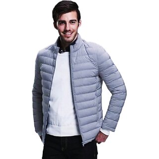 Fashlook Fluffy Solid Full Sleeve Grey Jacket for Men  Warm, Comfortable, and Stylish Winter Outerwear - Jackets & Coats | Buy online on ZillyBuy