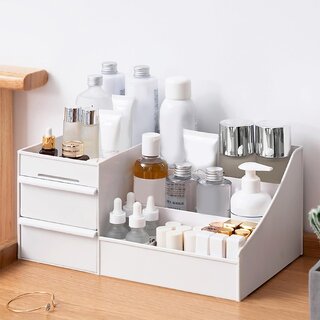 Cosmetic Organizer Box Drawers Storage Plastic Stationary Box Make Up Organiser For Women - Handbags | Buy online on ZillyBuy