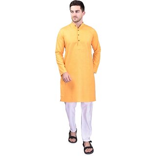 PrintCultr Men Kurta and Pant Set (Yellow) - Ethnic Wear | Buy online on ZillyBuy