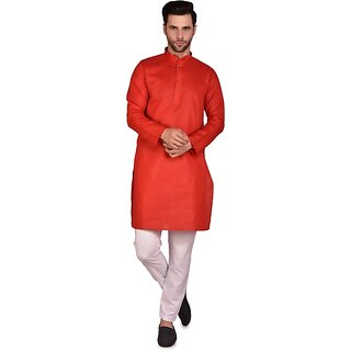 PrintCultr Men Kurta and Pyjama Set (Red) - Ethnic Wear | Buy online on ZillyBuy