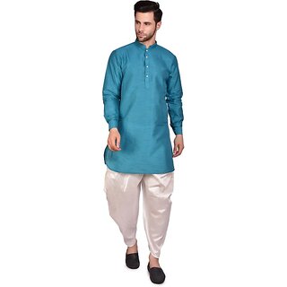 PrintCultr Men Dhoti & Kurta Set (Blue) - Ethnic Wear | Buy online on ZillyBuy