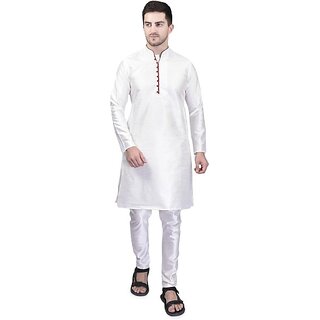 PrintCultr Men Kurta and Pyjama Set (White) - Ethnic Wear | Buy online on ZillyBuy