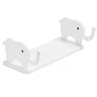 Elephant Wall Shelf, White Decorative Floating Bookshelf, Kids Room Storage - Hardware, Tools and Home Safety | Buy online on ZillyBuy