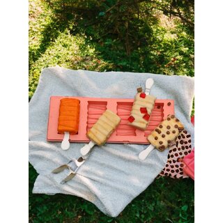 Unique Design Kulfi Maker Tray Ice Cream popsicle Moulding Tray set of 1 multicolour Square Shape Plastic - Cookware | Buy online on ZillyBuy