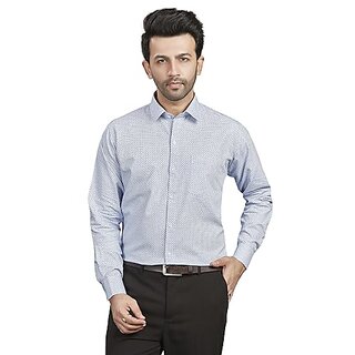 DUKUL Men's Long Sleeve Formal Dobby Shirt | Regular Fit | Stylish & Comfortable | Soft Cotton | Machine Washable | Perfect for Business & Office